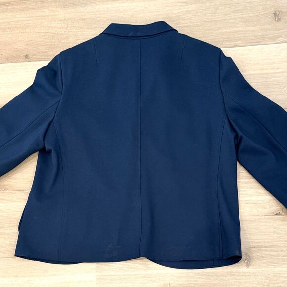 Akris Punto Skirt Suit Set in Navy Blue - Women's size 14 - Picture 5 of 12